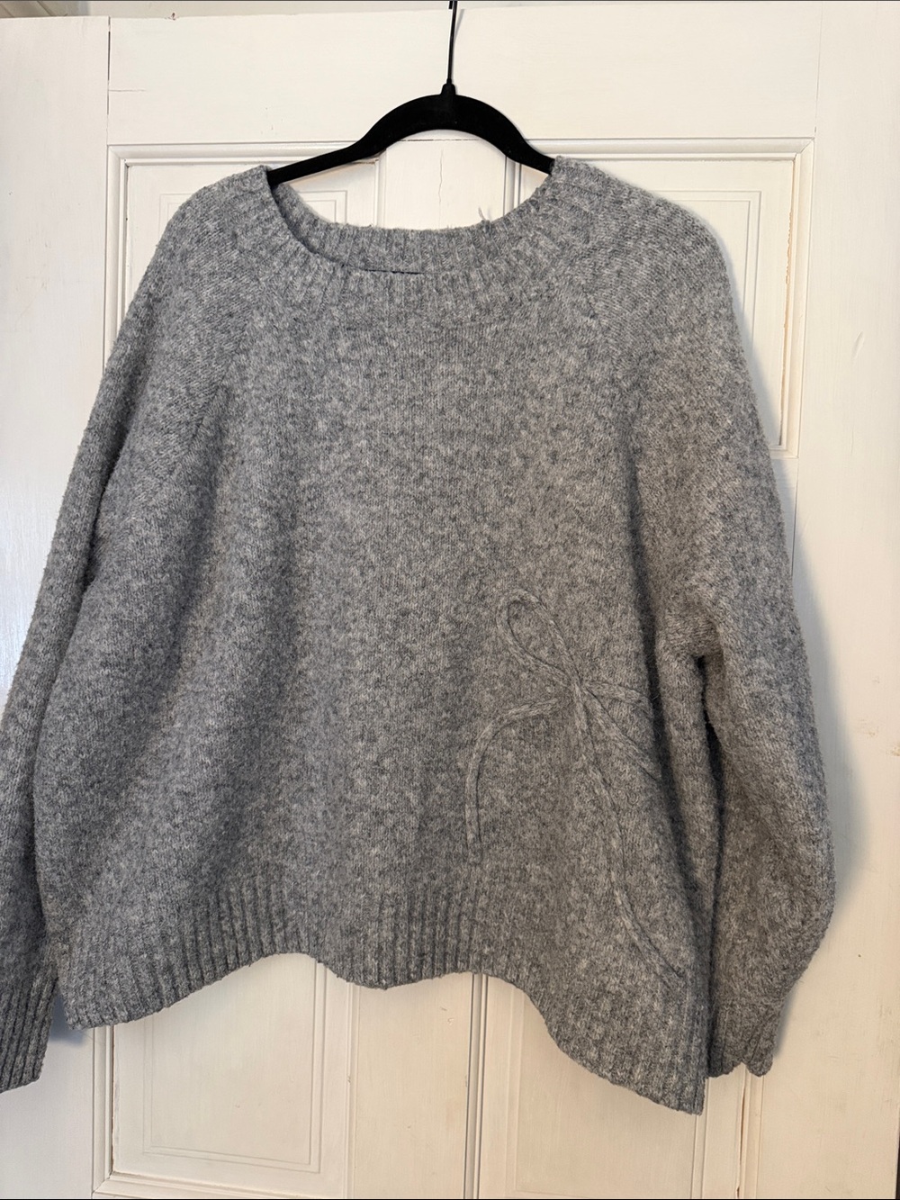 Terra & Sky Light Gray Crewneck Knit Sweater